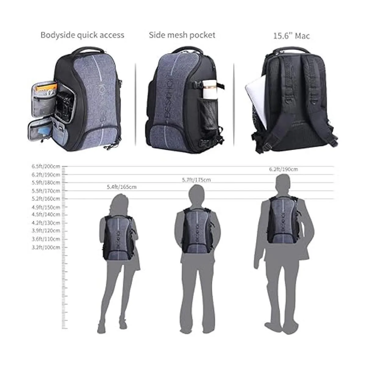 Beschoi Mochila impermeable para cámara bolsa de_6