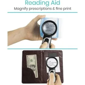 Lupa con luz Lupa LED iluminada para leer lentes de mano_3