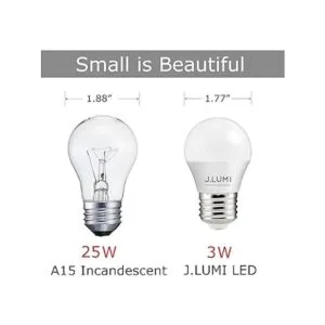 J.LUMI BPC4503 Bombilla LED A15 de 3 W tamaño compacto_4