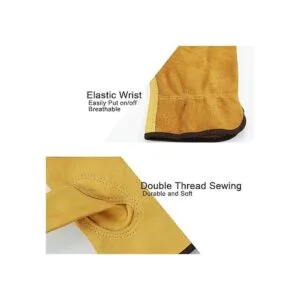 OZERO Guantes de trabajo de piel de vaca con agarre_3