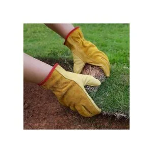 OZERO Guantes de trabajo de piel de vaca con agarre_4