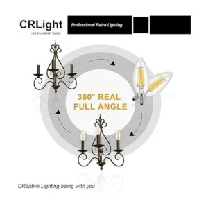 CRLight 6W LED bombillas de candelabro E12 base regulable_6