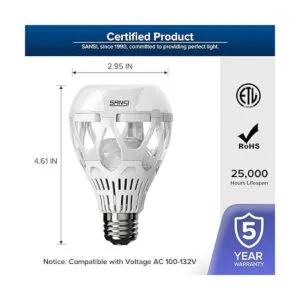 SANSI Bombilla LED de 18 W equivalente a 150 vatios_5