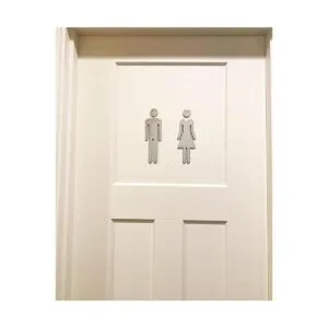 RJWKAZ Letrero de baño acrílico con respaldo adhesivo para_5