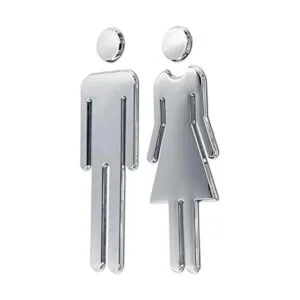 RJWKAZ Letrero de baño acrílico con respaldo adhesivo para_1