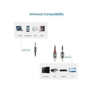 Rankie Cable estéreo de audio adaptador RCA de 0.138 in a_3