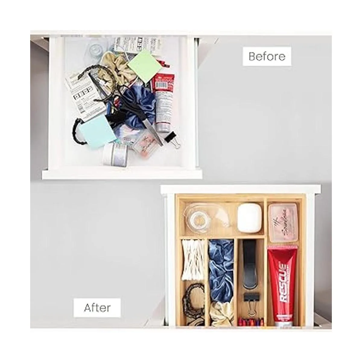 PRISTINE BAMBOO Organizador de bandeja de cubiertos de 10_6