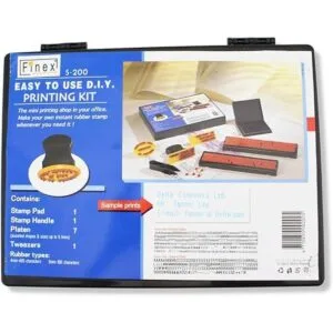Finex Kit de impresión de sellos de goma para bricolaje_2