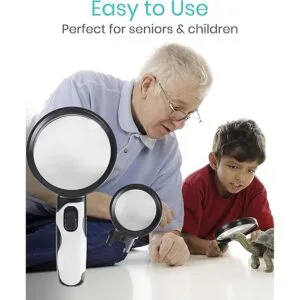 Lupa con luz Lupa LED iluminada para leer lentes de mano_4