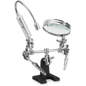 RamPro soporte con lupa de mano y cuello flexible con luz_1