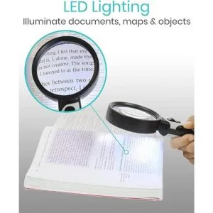 Lupa con luz Lupa LED iluminada para leer lentes de mano_2