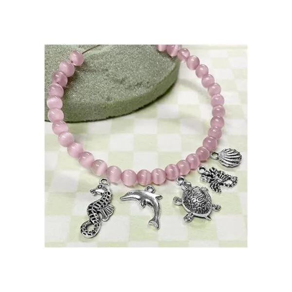 Cuentas de tortuga con dije de mar para hacer joyas_3