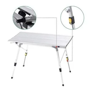 CampLand Mesa plegable ajustable de aluminio ligera_5