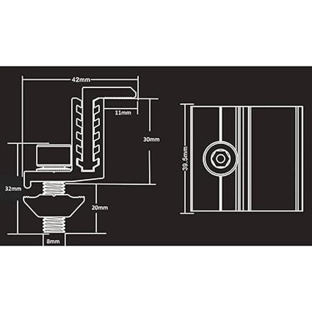 Smarkey Kit de montaje de panel solar Z 4 unidades_4