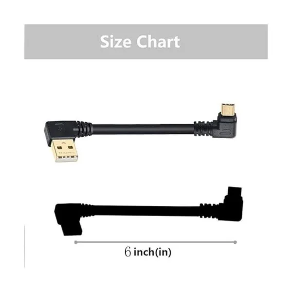 Cable de carga rápida USB corto de 90 grados cable micro_5