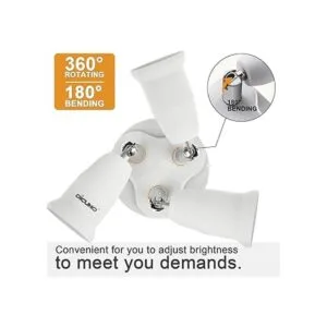 Dicuno 5 en 1 E26E27 Adaptador de enchufe soporte de_4