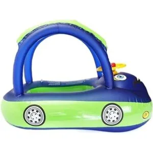 Flotador de piscina para bebé con toldo parasol para_4