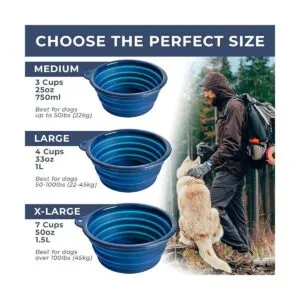 Bonza Cuenco plegable grande para perros de 33.8 fl oz_5