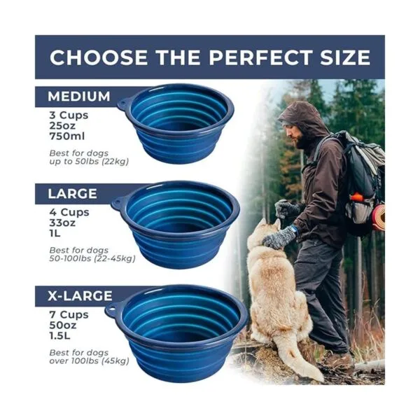 Bonza Cuenco plegable grande para perros de 33.8 fl oz_5