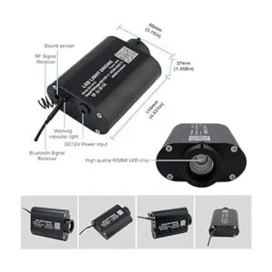 AMKI Kit de luces de cortina de fibra óptica RGBW de 16 W_5