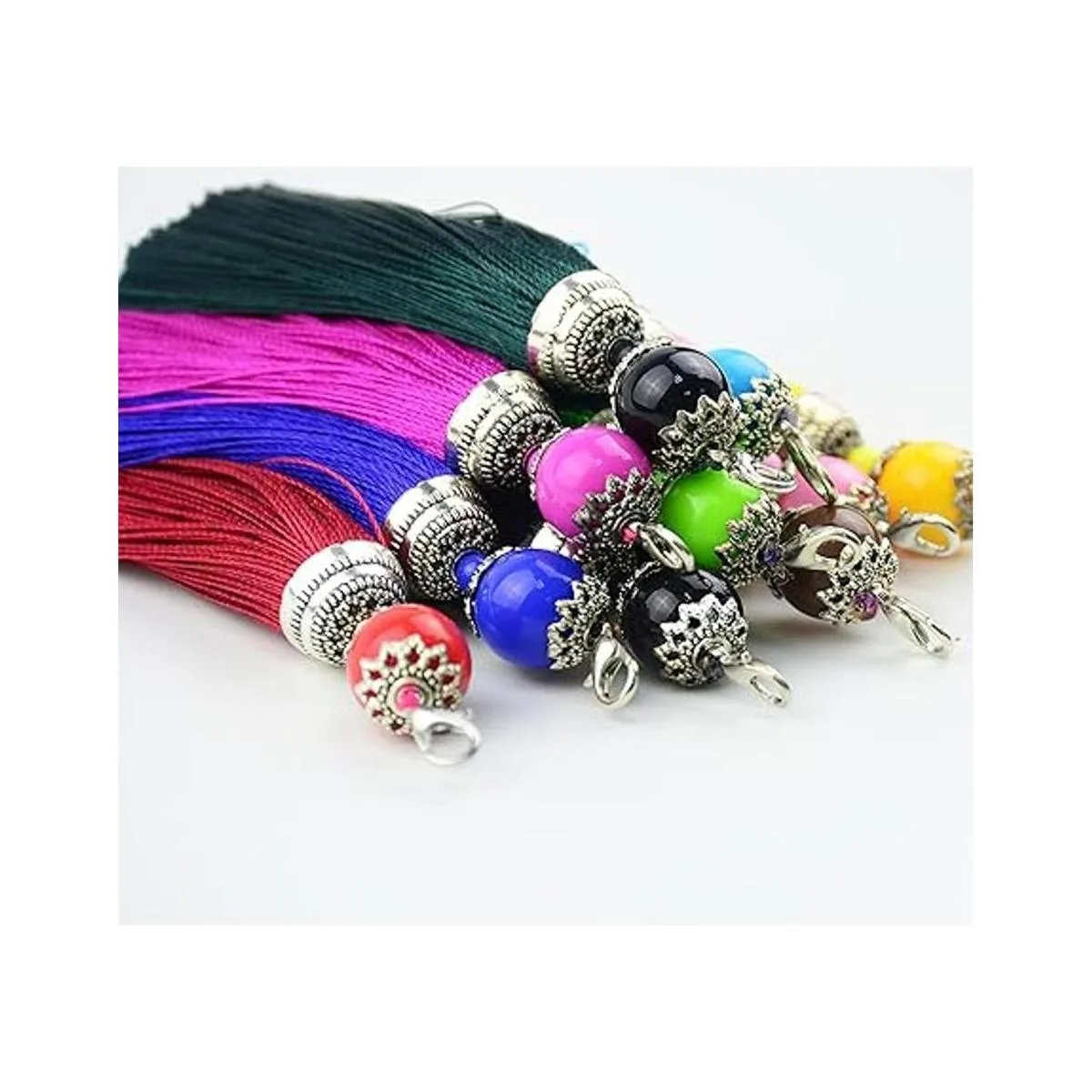 Makhry 10 unidades de 4.5 in hecho a mano seda hilo_2