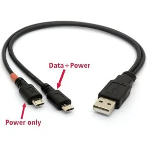 Cable Micro USB Y Splitter USB 2.0 A a Dual Micro B Power_2