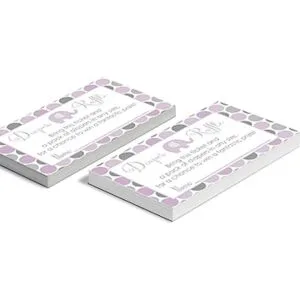 Purple Elephant Ticket de la rifa del pañal 25 tarjetas_5
