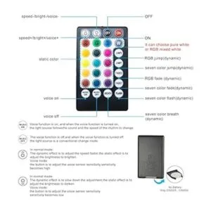 AMKI Kit de luces de cortina de fibra óptica RGBW de 16 W_4