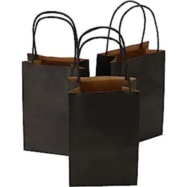 Ronvir 100 bolsas de regalo negras de 5.25 x 3.25 x 8_1