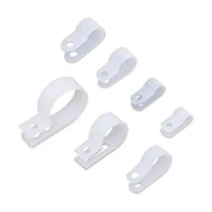 Color Blanco Nylon RType Cable Clamp Organizador de cable_1