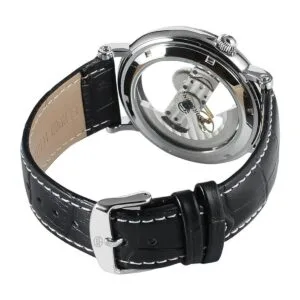 FORSINING Reloj de esqueleto con correa de piel auténtica_4