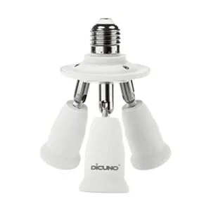 Dicuno 5 en 1 E26E27 Adaptador de enchufe soporte de_1