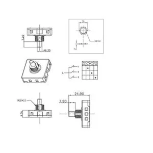 HQRP Interruptor giratorio de 4 posiciones de 3_3