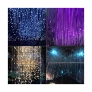 AMKI Kit de luces de cortina de fibra óptica RGBW de 16 W_7