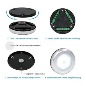 Searik Luz con sensor de movimiento luz nocturna LED_3