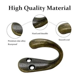 Ganchos para tazas de café 20 ganchos de bronce vintage_3