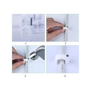 Darller Paquete de 200 clips de cable Ethernet para clavos_3