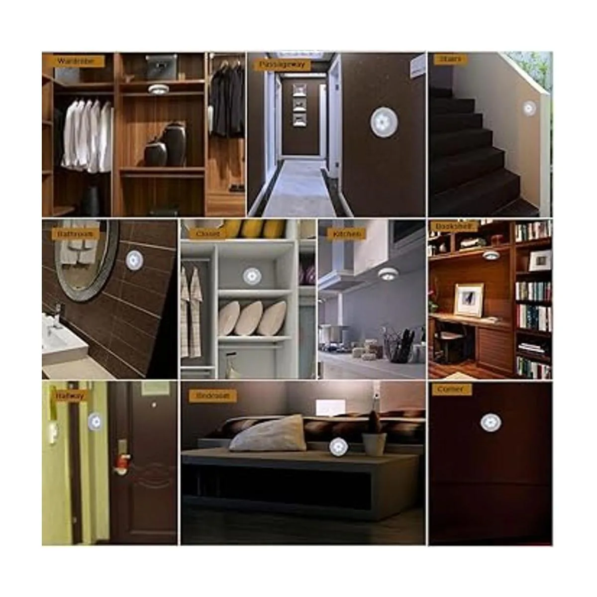 Searik Luz con sensor de movimiento luz nocturna LED_5