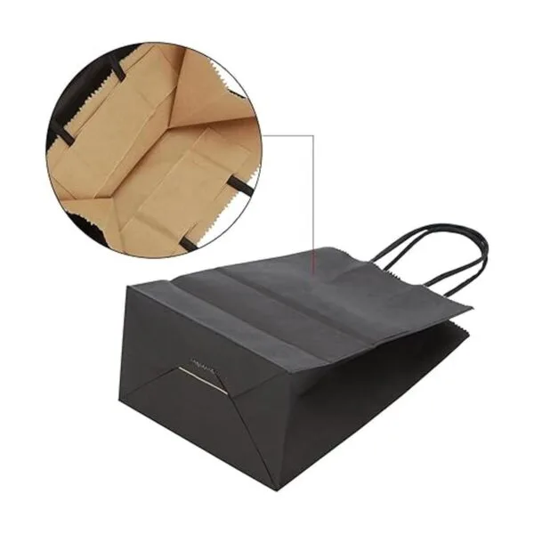Ronvir 100 bolsas de regalo negras de 5.25 x 3.25 x 8_3