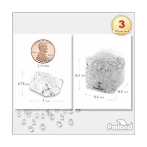 PMLAND Piedras de hielo acrílicas transparentes gemas de_2