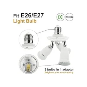 Dicuno 5 en 1 E26E27 Adaptador de enchufe soporte de_3