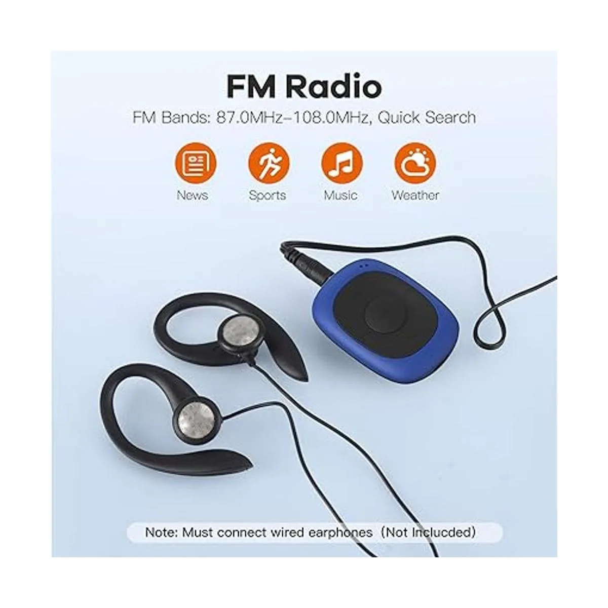 AGPTEK G02 Reproductor de MP3 con clip de 8 GB con_3