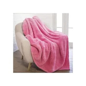 PAVILIA Cobija de felpa sherpa y microfibra muy suave y_2