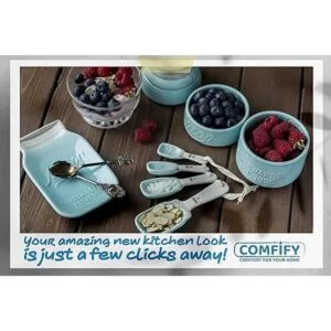 Comfify Juego de utensilios de cocina vintage en tarro_4