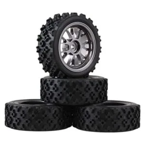 Mxfans Llantas de goma con diseño de flores negras_1