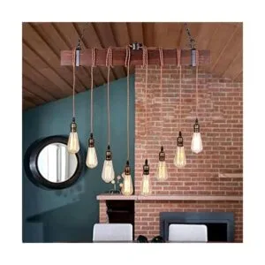 Lámpara de cocina rústica para comedor iluminación_2