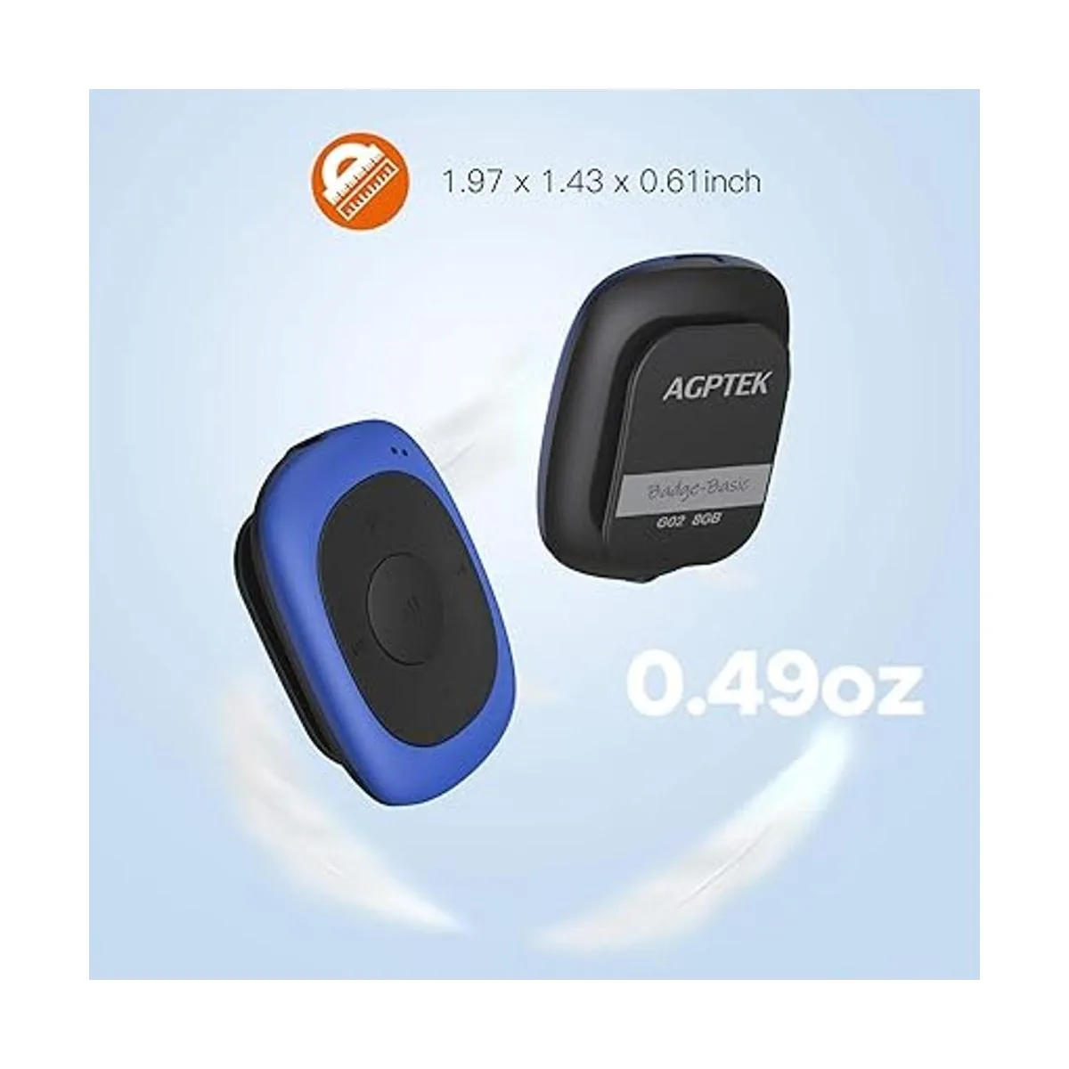 AGPTEK G02 Reproductor de MP3 con clip de 8 GB con_4