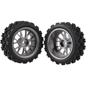 Mxfans Llantas de goma con diseño de flores negras_2