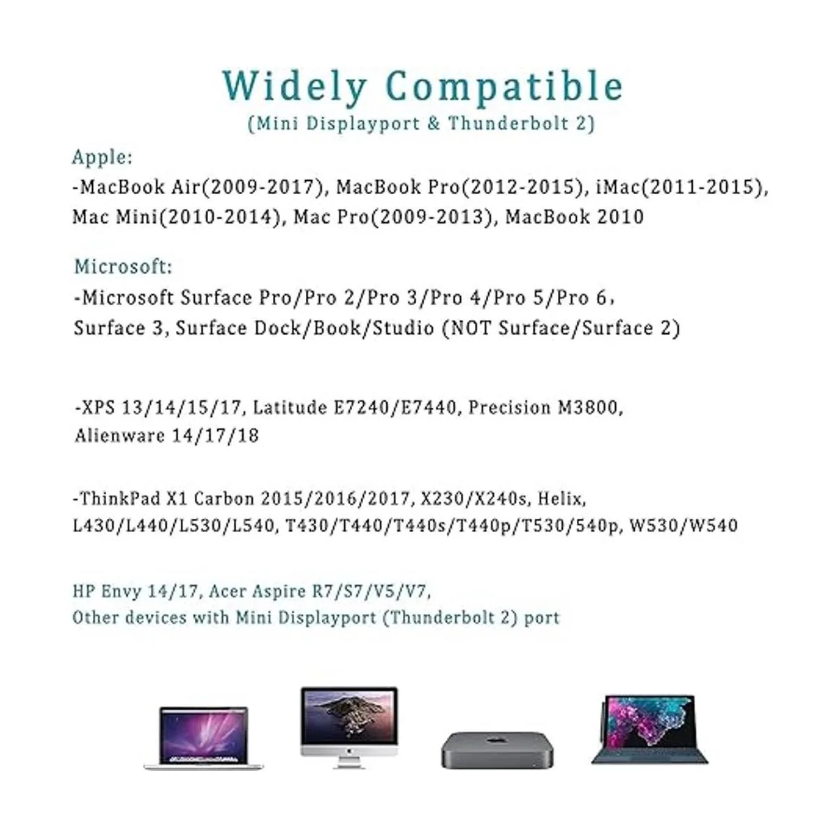 Cable Mini DisplayPort 1.2 a HDMI 2.0 4K 15 pies UVOOI_6