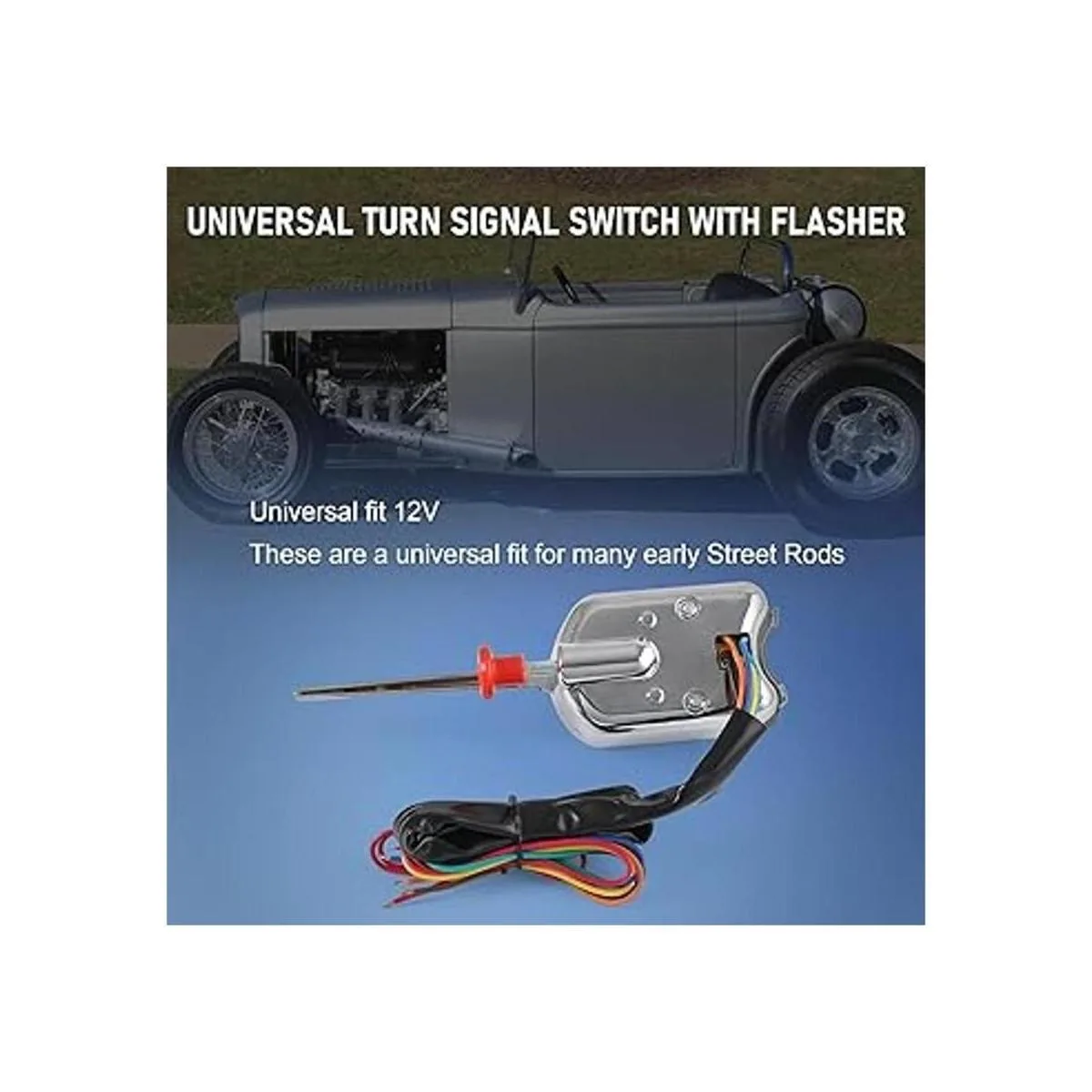 JDMSPEED Interruptor de señal de giro universal cromado de_2